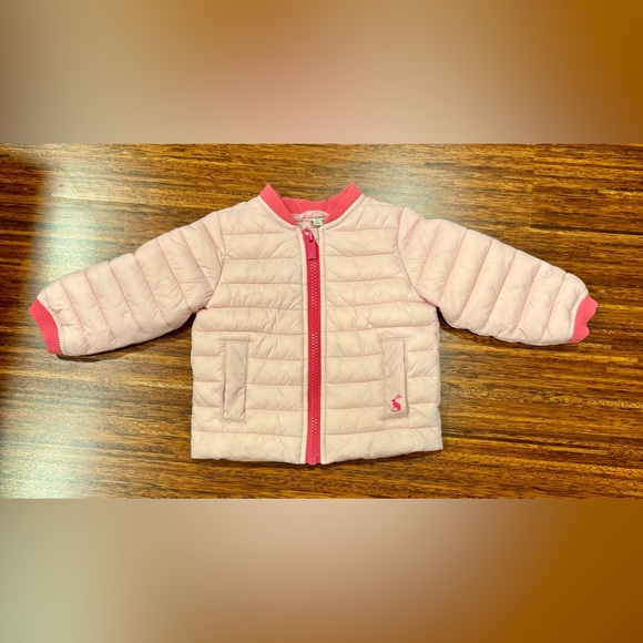 Joules pink puffer coat size 0-3 months EUC - Picture 1 of 4